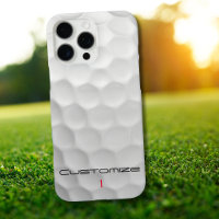 White Dimpled Golf Ball Texture Custom Name Number