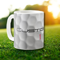 White Dimpled Golf Ball Texture Custom Name Number