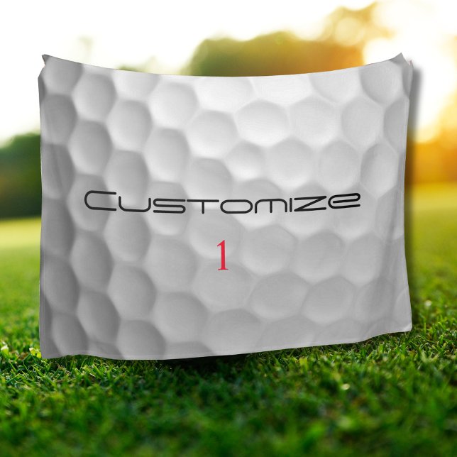 White Dimpled Golf Ball Texture Custom Name Number Fleece Blanket (Creator Uploaded)