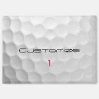 White Dimpled Golf Ball Texture Custom Name Number