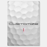 White Dimpled Golf Ball Texture Custom Name Number