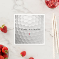 White Dimpled Golf Ball Texture Custom Name Number
