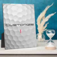 White Dimpled Golf Ball Texture Custom Name Number