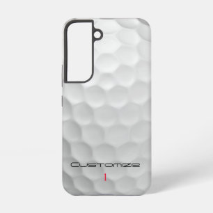 White Dimpled Golf Ball Texture Custom Name Number Samsung Galaxy Case