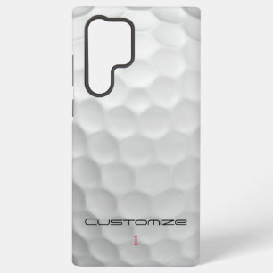White Dimpled Golf Ball Texture Custom Name Number Samsung Galaxy Case