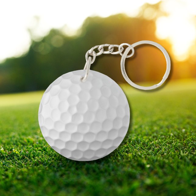 White Dimpled Golf Ball Texture Key Ring (Creator Uploaded)