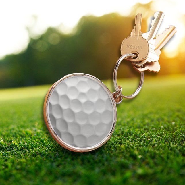 White Dimpled Golf Ball Texture Key Ring (Creator Uploaded)