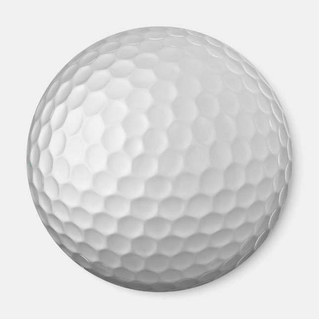 White Dimpled Golf Ball Texture Magnet (Front)