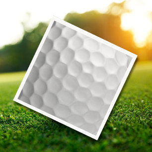 White Dimpled Golf Ball Texture Napkin