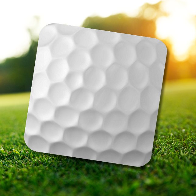 White Dimpled Golf Ball Texture Square Sticker (Creator Uploaded)