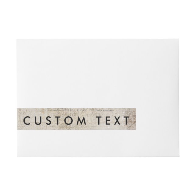 White Distressed Wood Look Wrap Around Labels (Front)