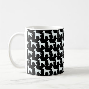 White Dog Black Coffee Mug