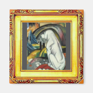 White Dog by Franz Marc Magnet