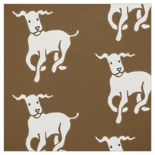 White dog fabric