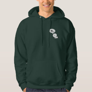 White dog hoodie