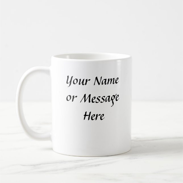 White Dog - Mug  (Personalised or Customised) (Left)