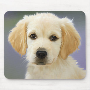 White Dog Painting Artwork-28740 Mouse Pad