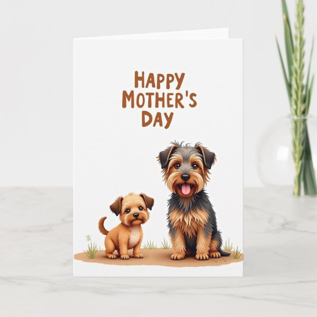 White Dogs Pattern Card (Front)