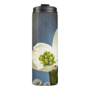 White Dogwood Bloom Thermal Tumbler