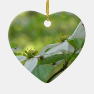 White Dogwood Blossoms Flower Ornament