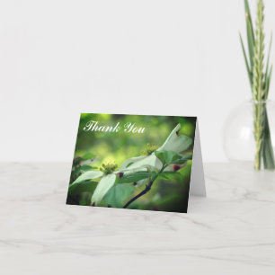 White Dogwood Flower Pair Thank You Card