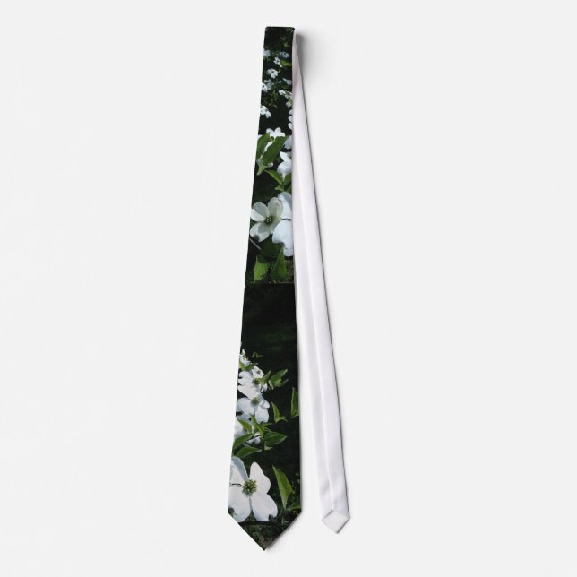 White Dogwood Flowers Tie (Front)