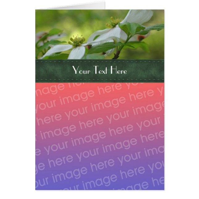 White Dogwood Flowers Your Photo Card (Front)