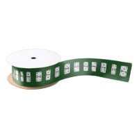 White Dominoes with Black Dots on Green Patterned