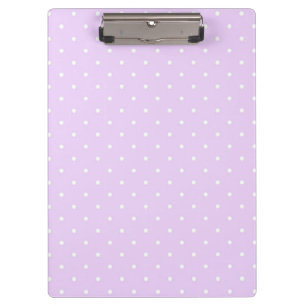 White Dot Pink Background Elegant Polka Dot Dotted Clipboard