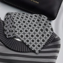 White Dots on Black Geometric Pattern