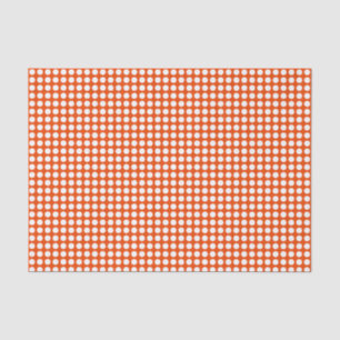 White Dots on Bright Orange Tissue Paper
