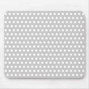 White Dots on Light Grey Mouse Pad