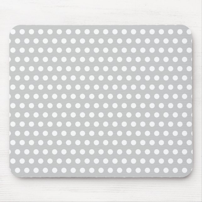 White Dots on Light Grey Mouse Pad (Front)