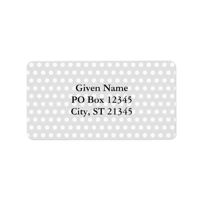 White Dots on Pale Grey Label (Front)