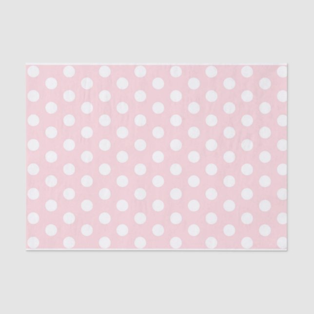 White Dots on Pink tissue paper (Front)