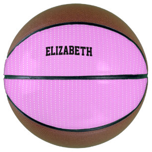 White dots pink pattern basketball