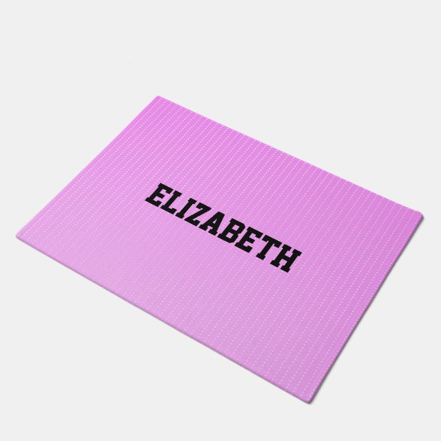 White dots pink pattern doormat (Angled)