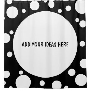 White Dots seamless pattern + your backgr. & ideas Shower Curtain