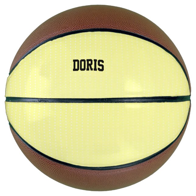 White dots yellow pattern basketball (Front)