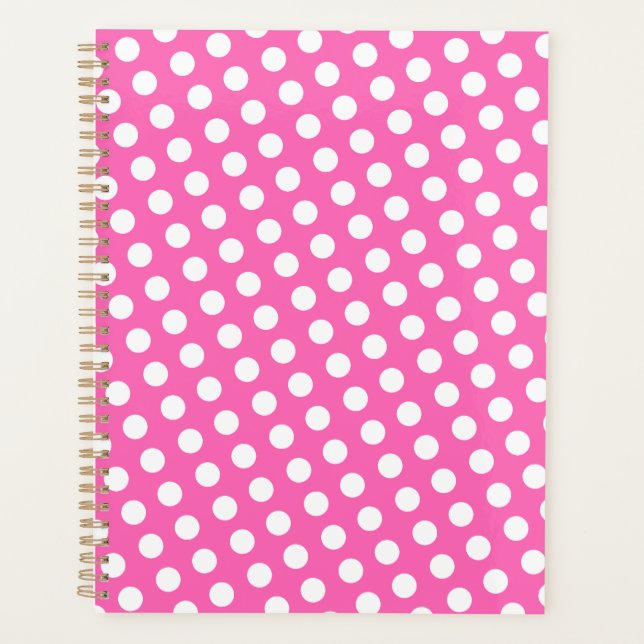 White dotted pattern planner (Front)
