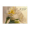 White Double Daffodils Wedding RSVP Response Card