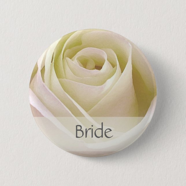 White double rose Bride Pin (Front)