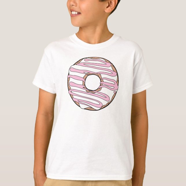 White Doughnut, Doughnut, Chocolate, Frosting, Ici T-Shirt (Front)