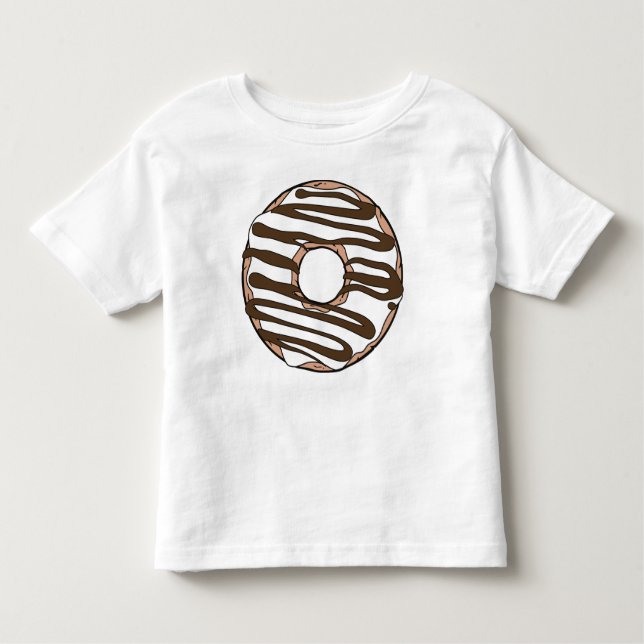 White Doughnut, Doughnut, Chocolate, Icing, Frosti Toddler T-Shirt (Front)