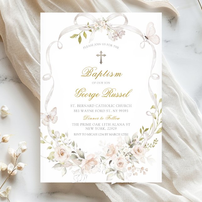 White Dove Baptism Invitation (Creator Uploaded)