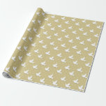 White Dove Baptism Wedding First Communion Wrapping Paper<br><div class="desc">Tan background with seamless white dove pattern.</div>