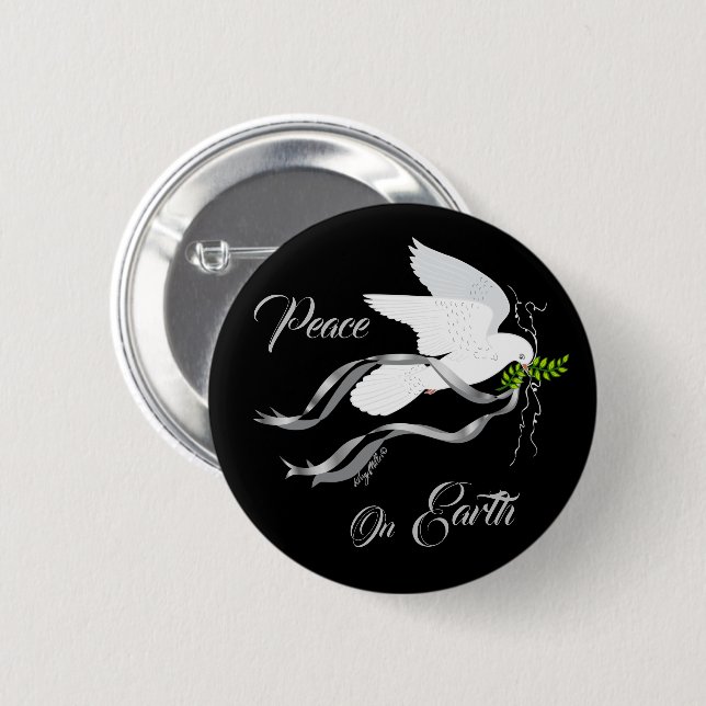 White Dove Button (Front & Back)
