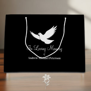 White Dove Celebration Of Life Funeral Large Gift Bag