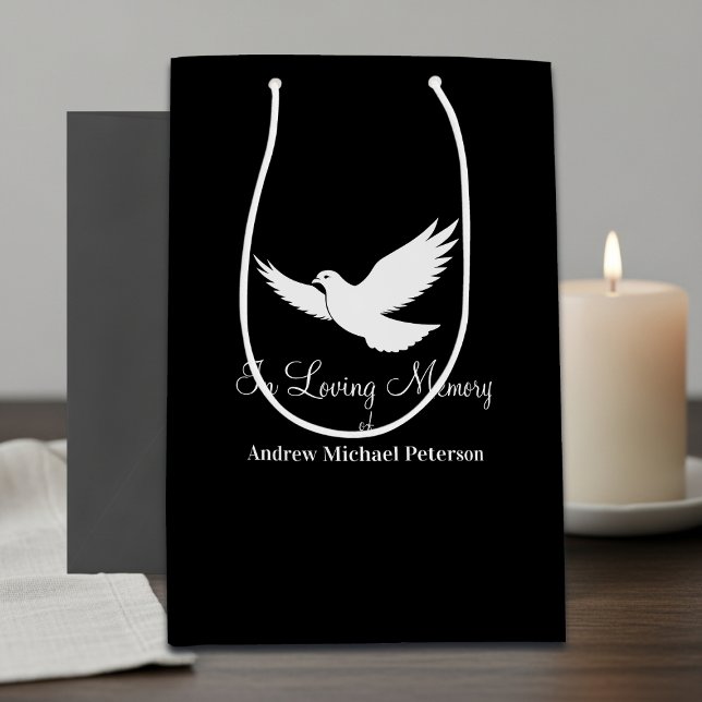 White Dove Celebration Of Life Funeral Medium Gift Bag (Creator Uploaded)