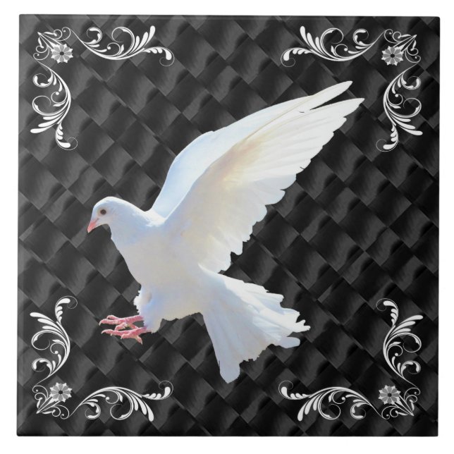WHITE DOVE CERAMIC TILE (Front)